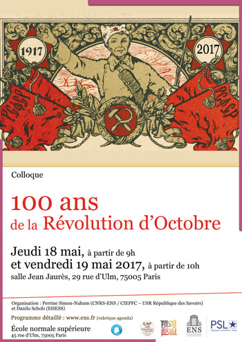 Affiche. Ulm. Colloque 100 ans de la Révolution d|Octobre. 2017-05-18